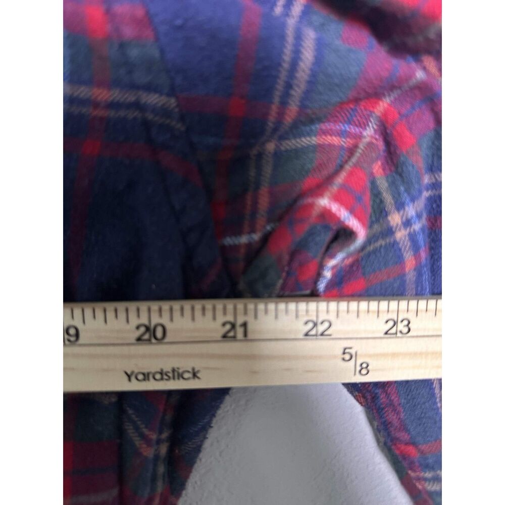 Pendleton Plaid Flannel Shirt Mens L Large Blue Red Cotton Button Down Vintage - Picture 5 of 6